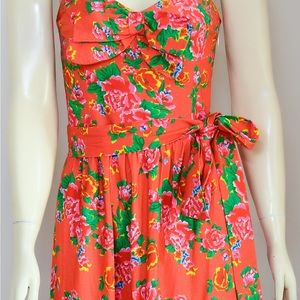 RHODE RED PRINTER TUBE LONG DRESS